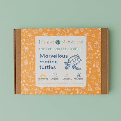 MARVELLOUS MARINE TURTLES - Children’s eco activity kit (Age 5+) | open-ended wooden toy for kids UK