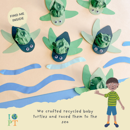 MARVELLOUS MARINE TURTLES - Children’s eco activity kit (Age 5+) | open-ended wooden toy for kids UK