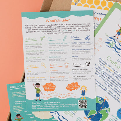 THE SECRET LIFE OF BIRDS - Children’s eco activity kit (Age 5+) | open-ended wooden toy for kids UK