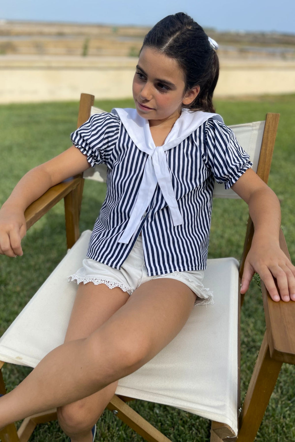 Sailor Girl Shirt - Navy