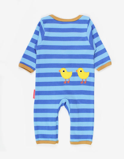 Organic Clucky Chicken Applique Sleepsuit