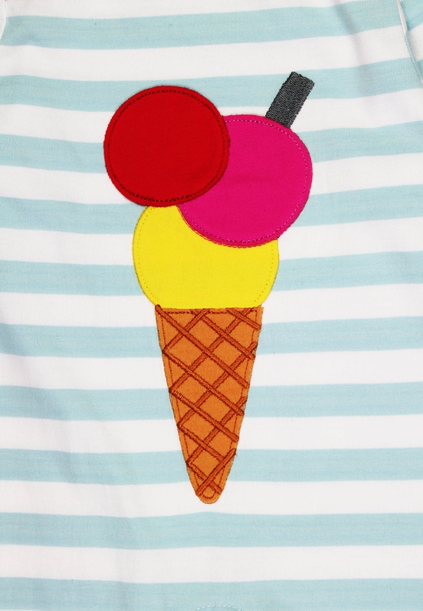 Organic Ice Cream Applique Sleepsuit | organic baby sleepwear UK — KIDDYKIND