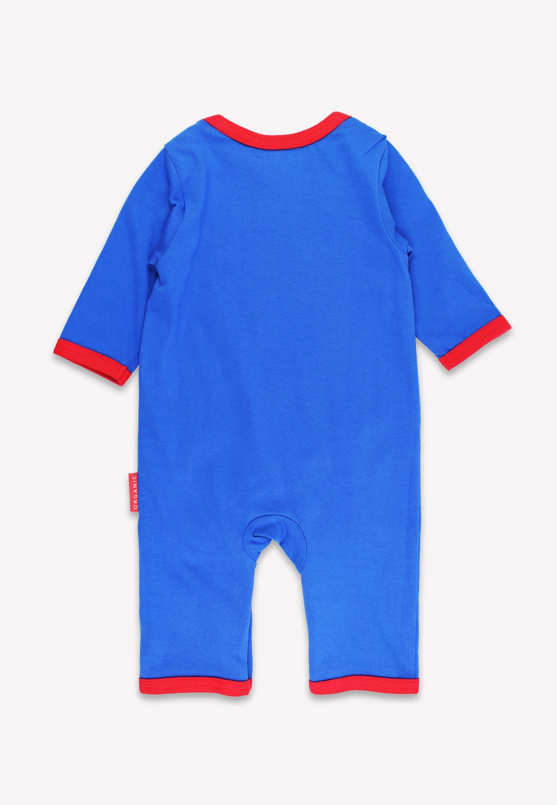 Organic baby bedding: Organic Seagull Harbour Applique Blue Sleepsuit | KIDDYKIND