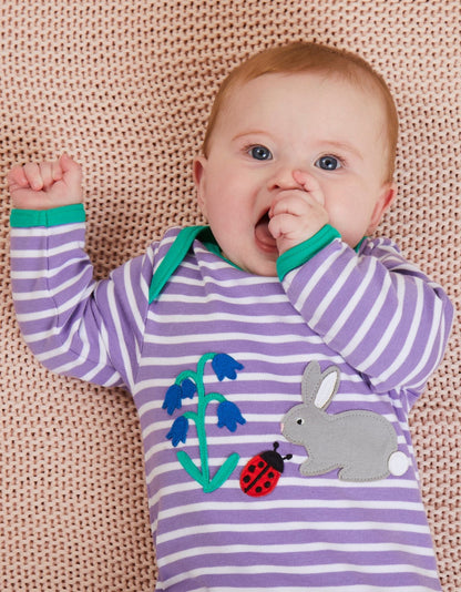 Organic Spring Applique Sleepsuit - Toby Tiger UK Retail