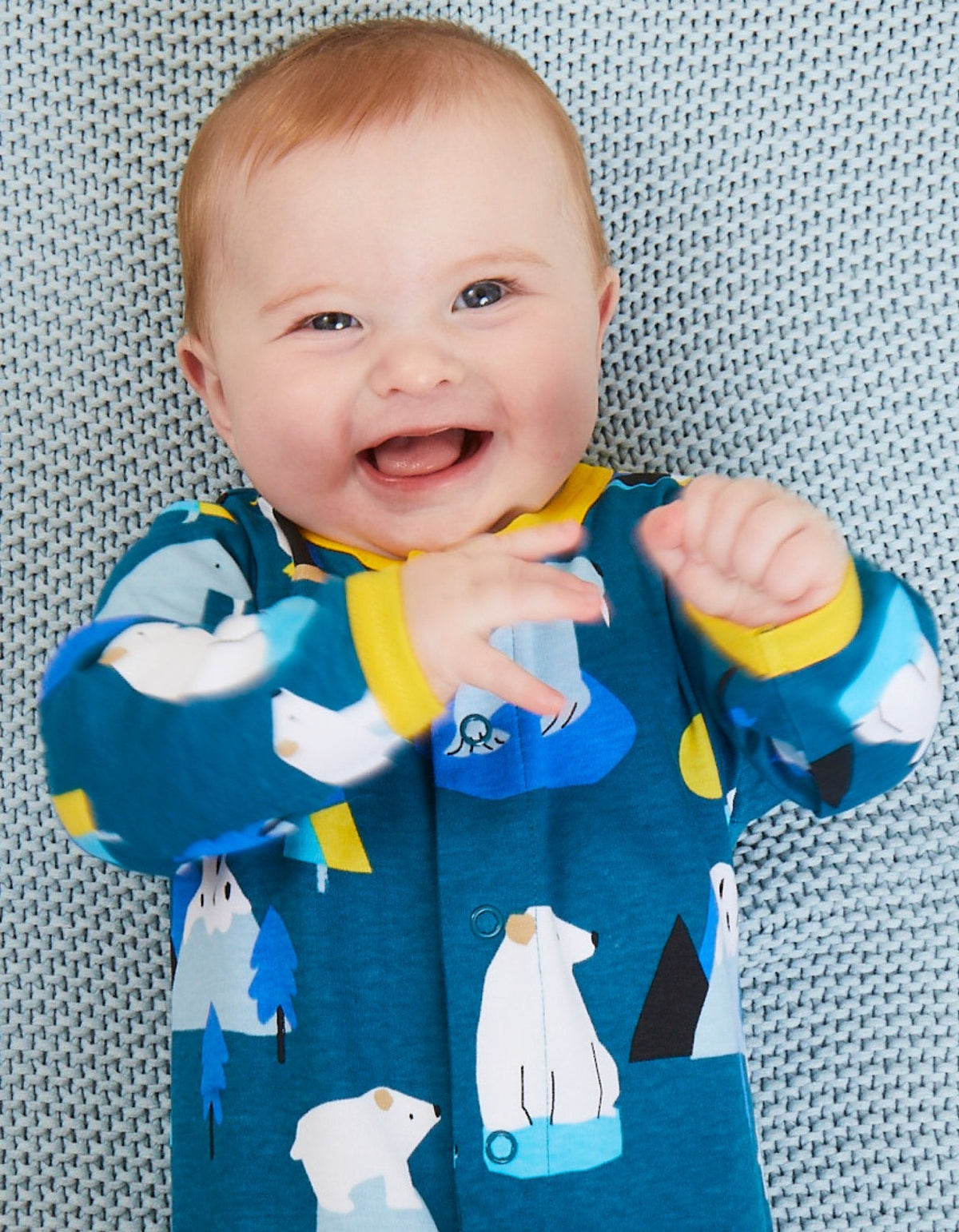 Organic Arctic Print Babygrow - Toby Tiger