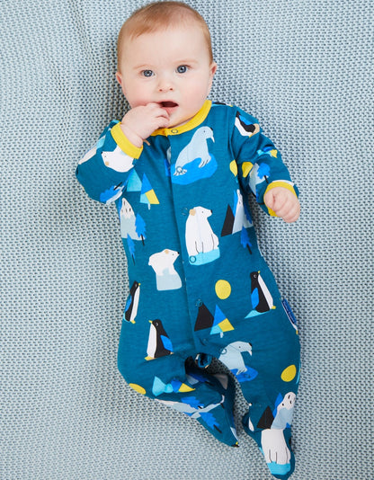 Organic Arctic Print Babygrow - Toby Tiger