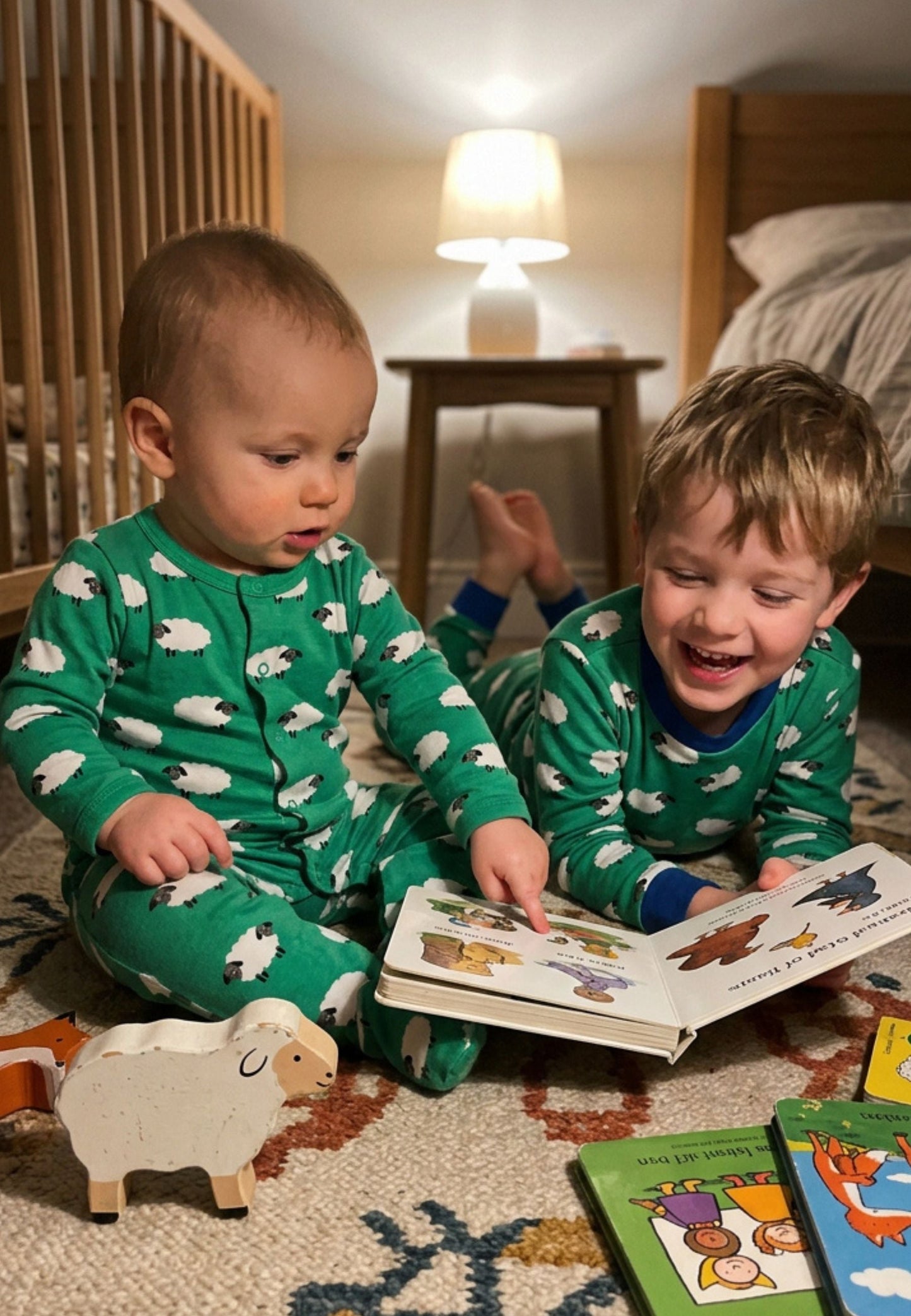 Organic Sheep Print Sleepsuit