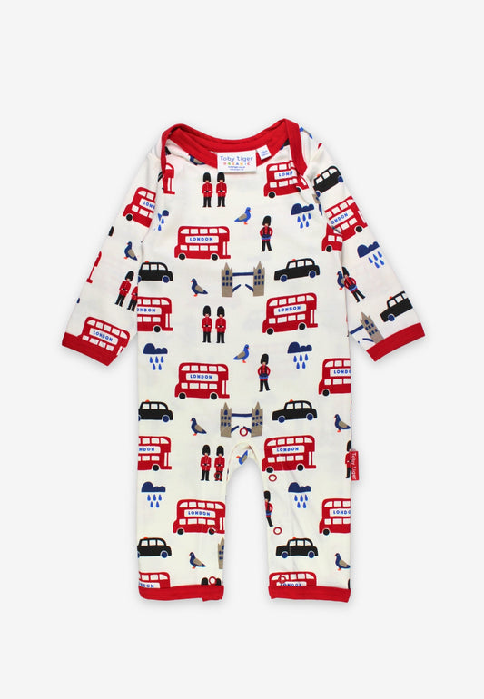 Organic London Print Sleepsuit