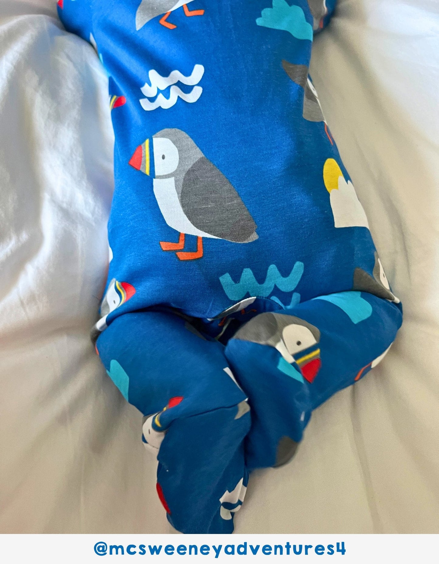 Organic Puffin Print Babygrow - Toby Tiger UK Retail