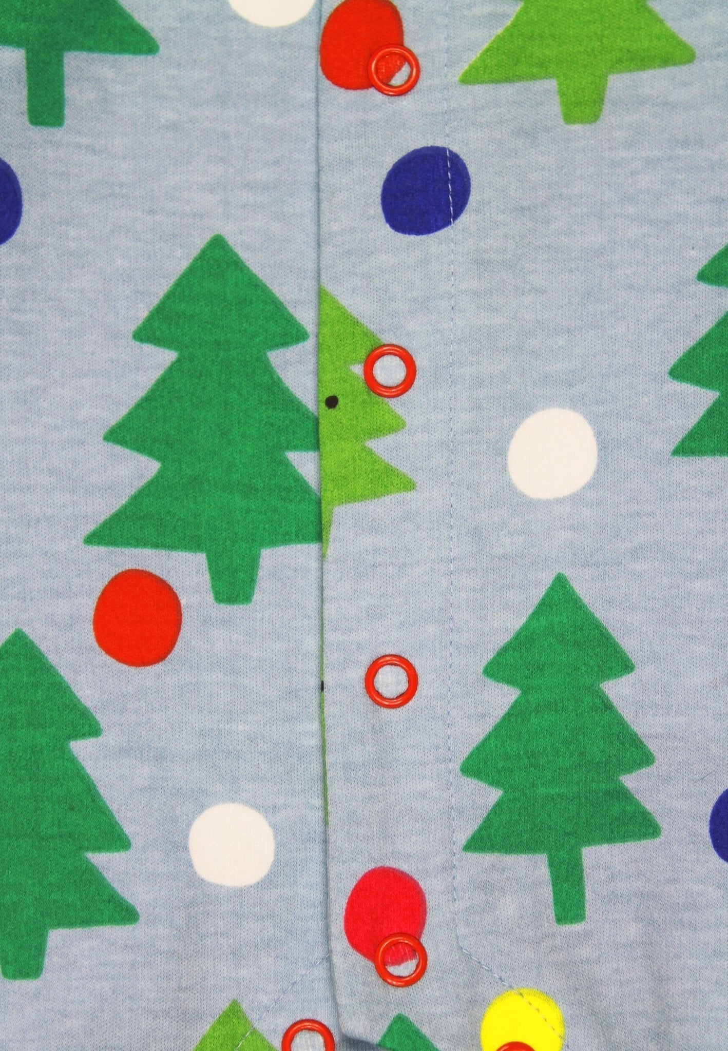 Natural baby sleep: Organic Christmas Tree Print Sleepsuit | KIDDYKIND