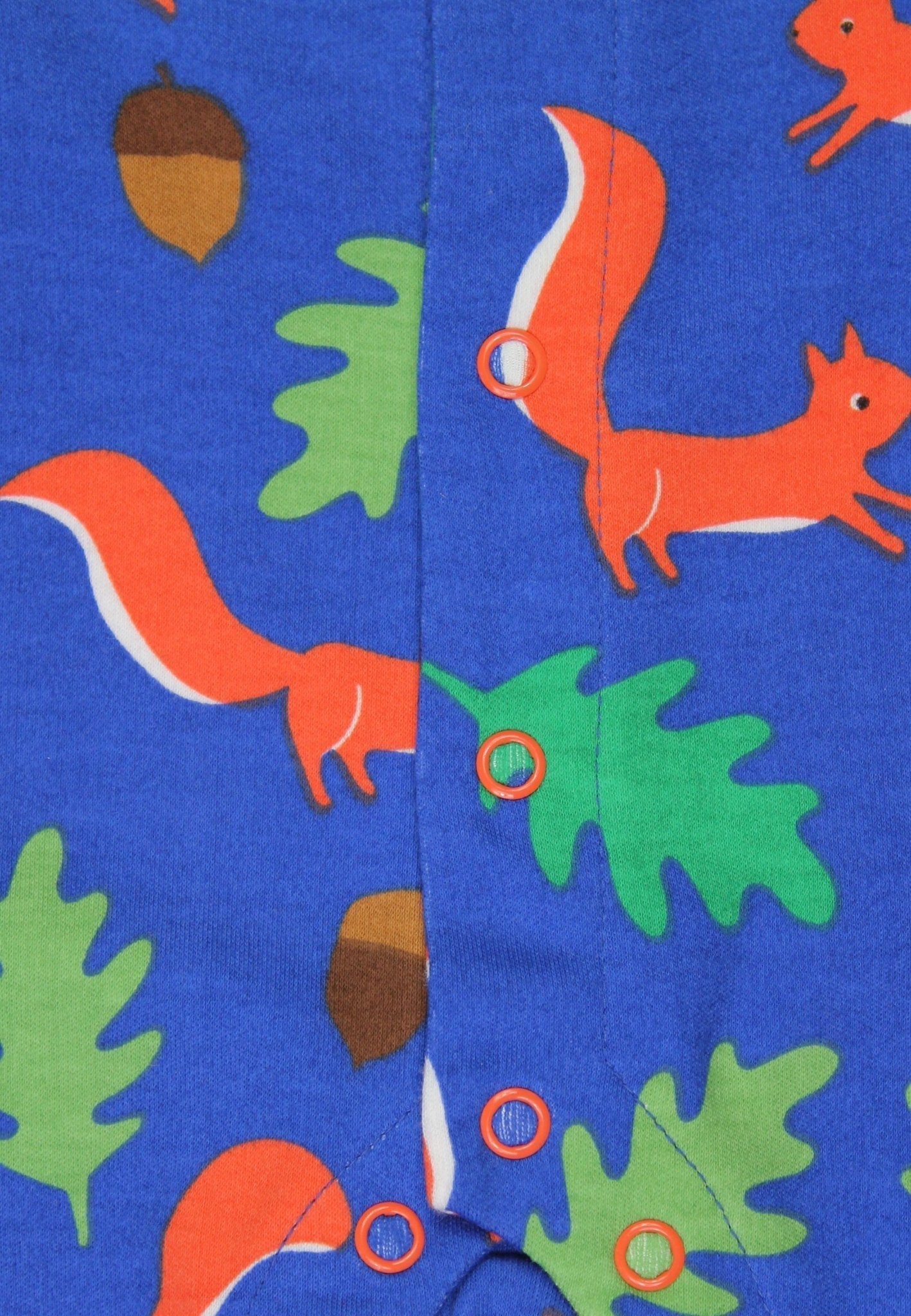 Organic Squirrel Print Sleepsuit - Toby Tiger