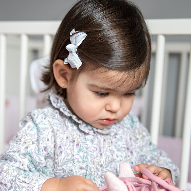 Small Bow Clip - Grey