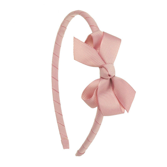 Small Bow Hairband - Dusty Pink