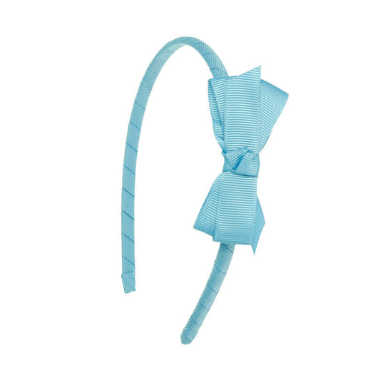 Small Bow Hairband - French Blue