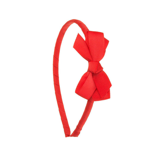 Small Bow Hairband - Red