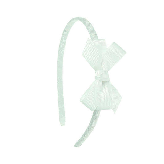 Small Bow Hairband - White
