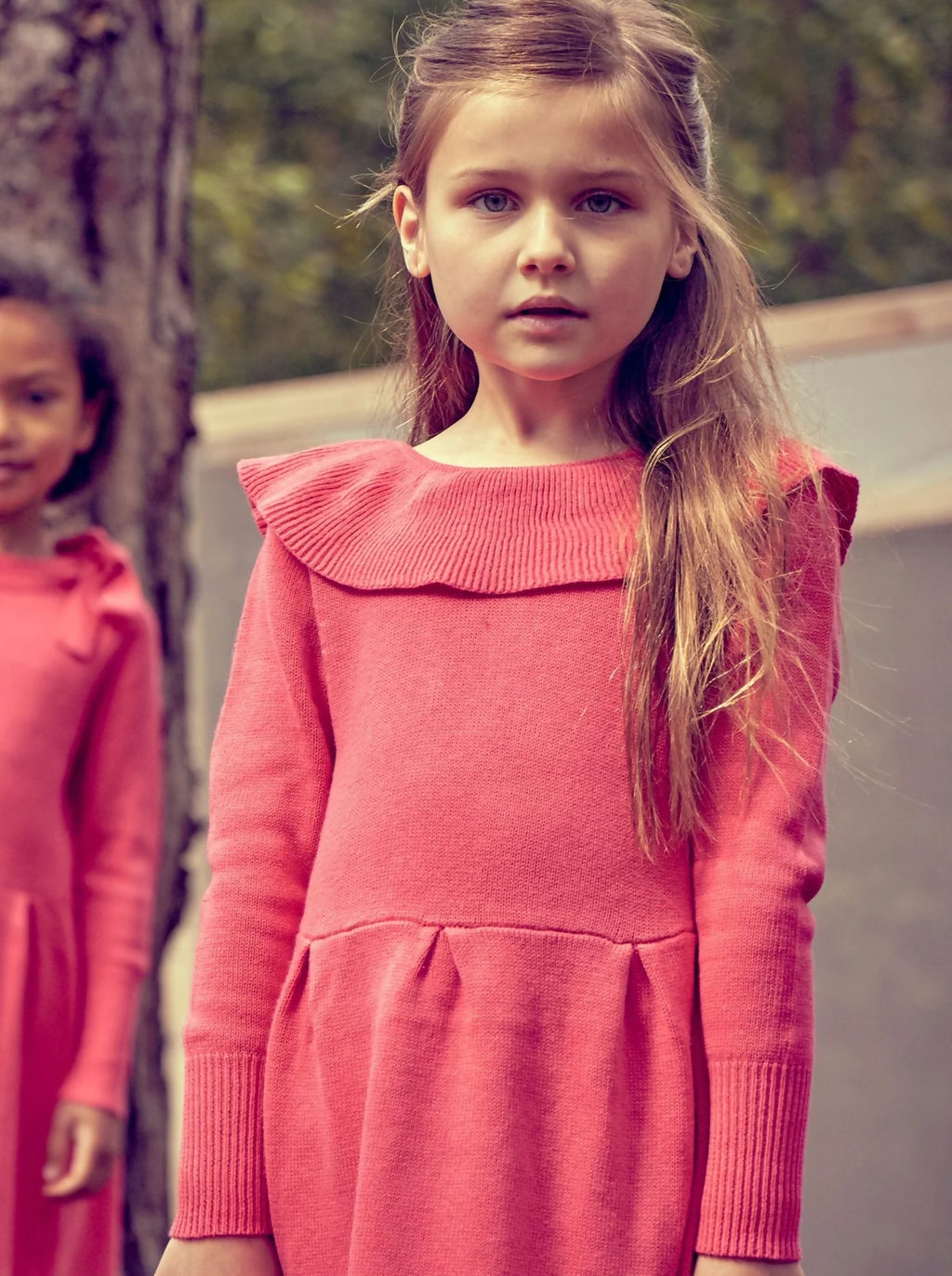 Ruffle Dress - Cashmere & Organic Cotton