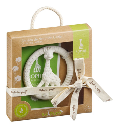 Sophie la girafe natural rubber circle teether, view 4