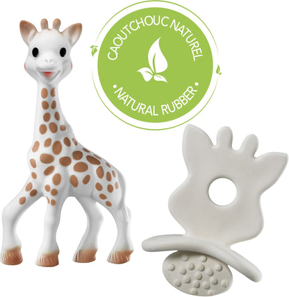 Sophie la girafe original giraffe and natural teether gift set, view 3
