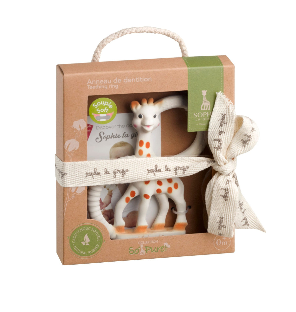 Sophie la girafe natural rubber teething ring, view 3