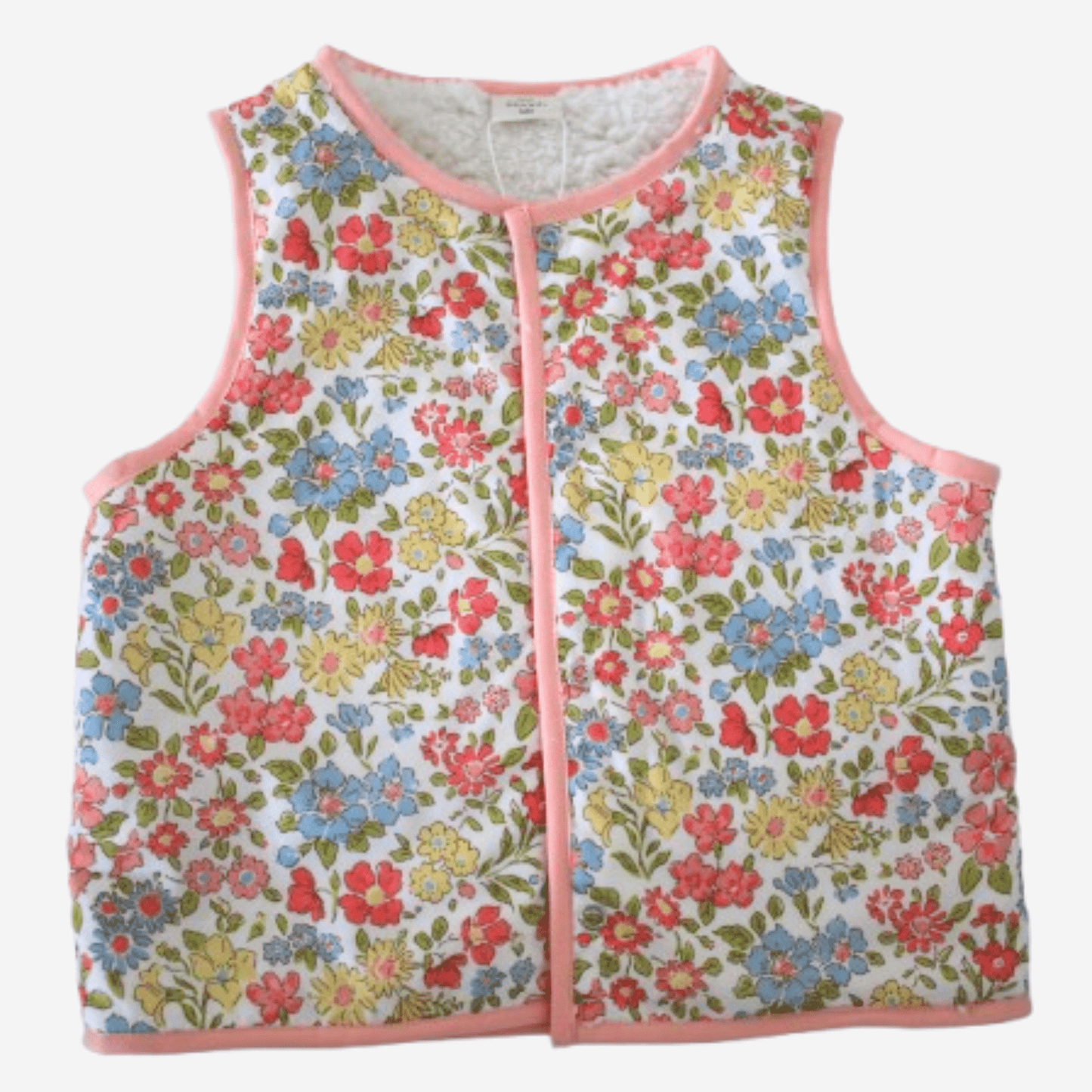 Luxury ethical baby: Kids Stylish Vest - Spring Floral | KIDDYKIND UK