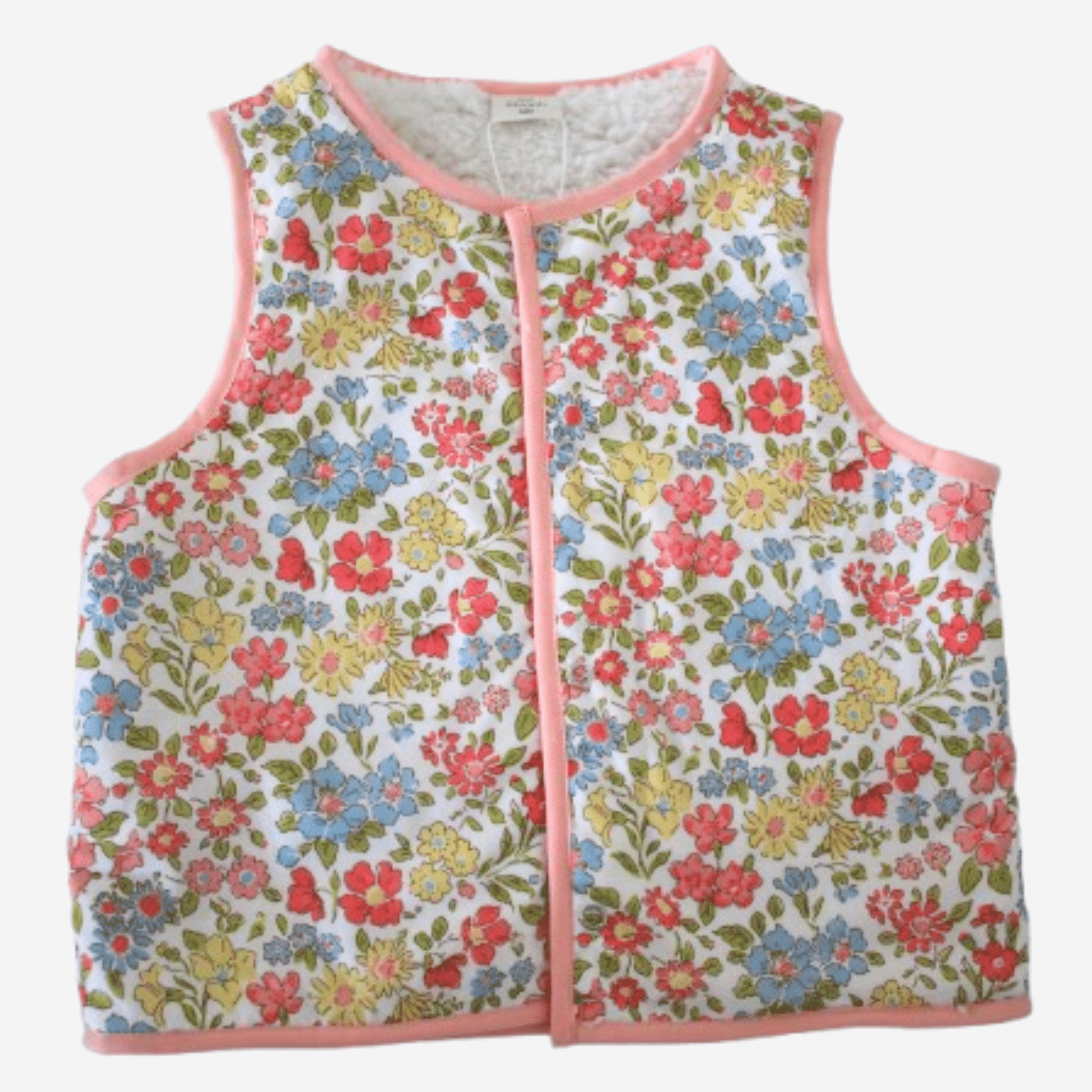 Luxury ethical baby: Kids Stylish Vest - Spring Floral | KIDDYKIND UK