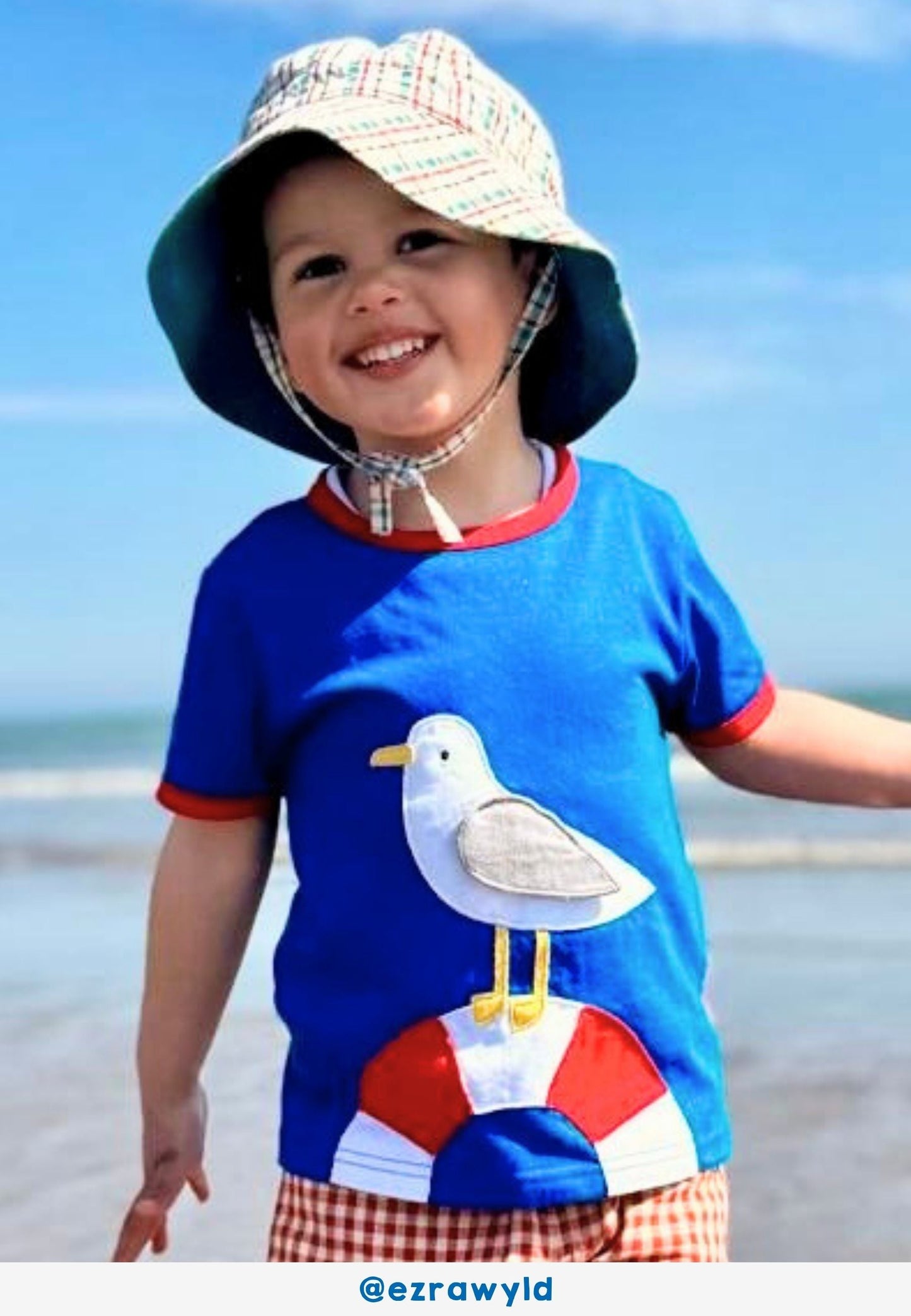 Organic Seagull Harbour Applique Short-Sleeved T-Shirt