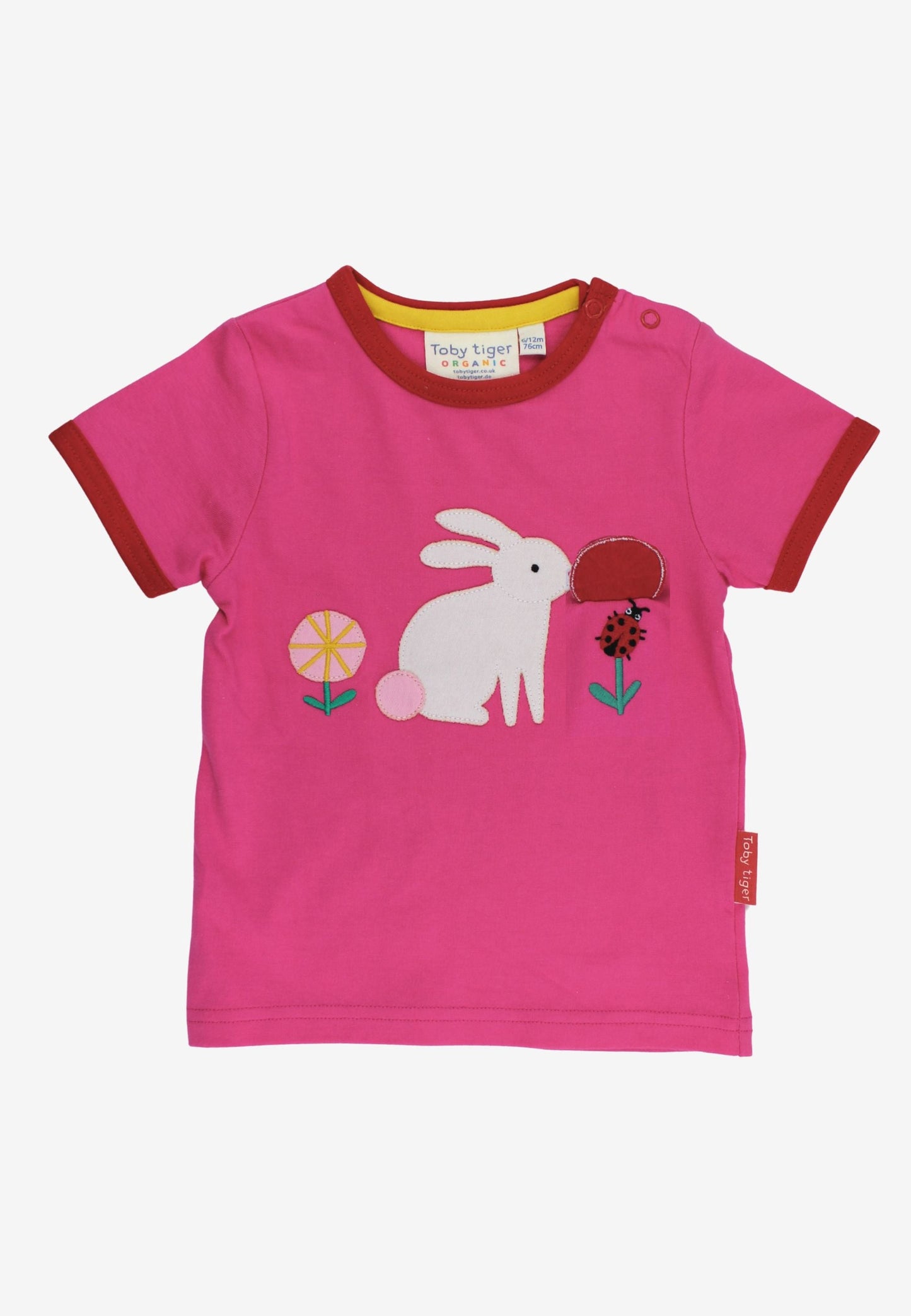 Organic Bunny Applique Lift The Flap Short-Sleeved T-Shirt
