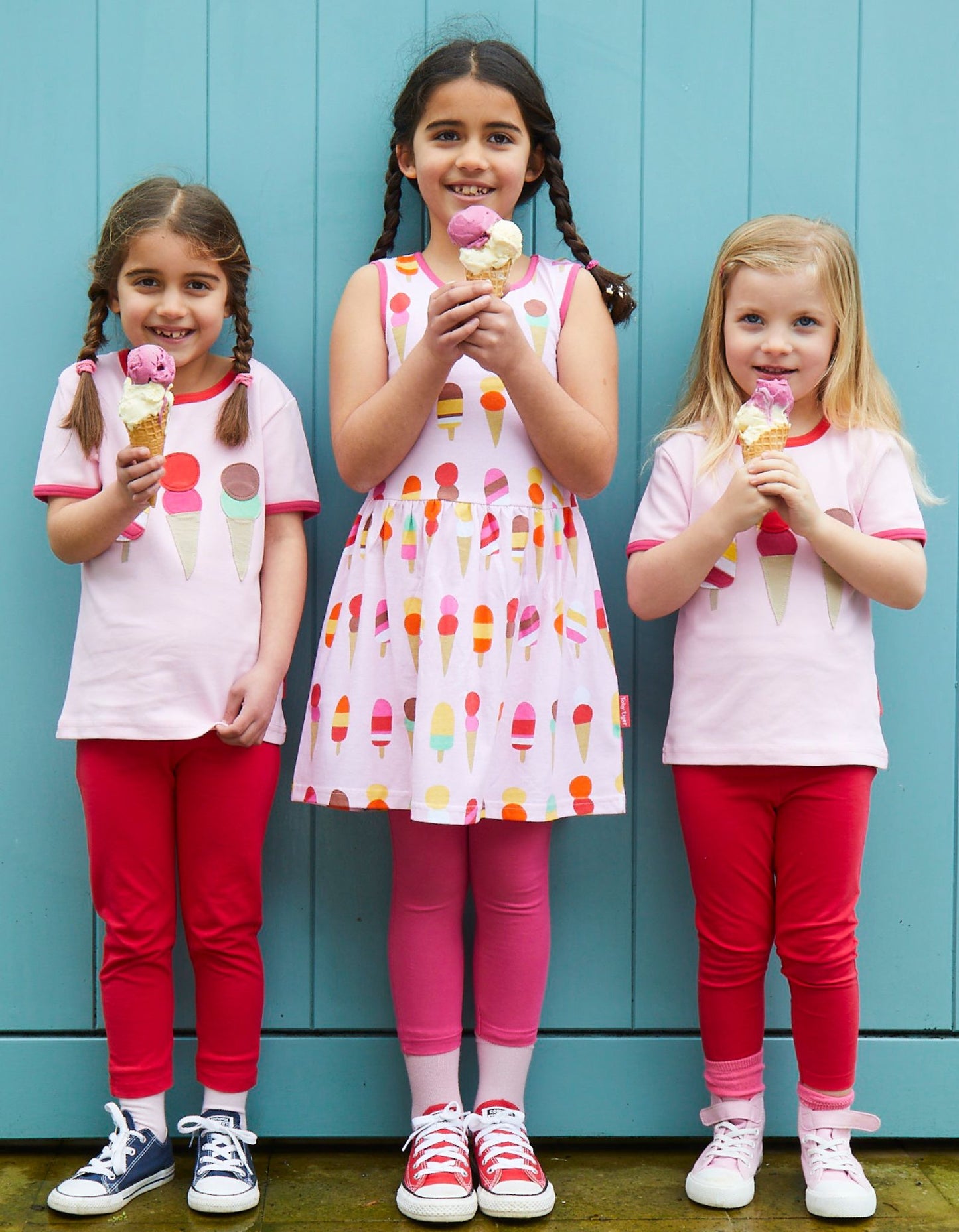 Organic Ice Cream Applique T-Shirt by Toby Tiger, GOTS-certified, vetted by KIDDYKIND