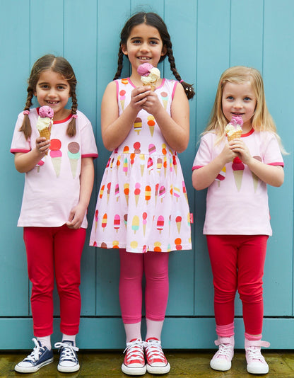 Organic Ice Cream Applique T-Shirt by Toby Tiger, GOTS-certified, vetted by KIDDYKIND
