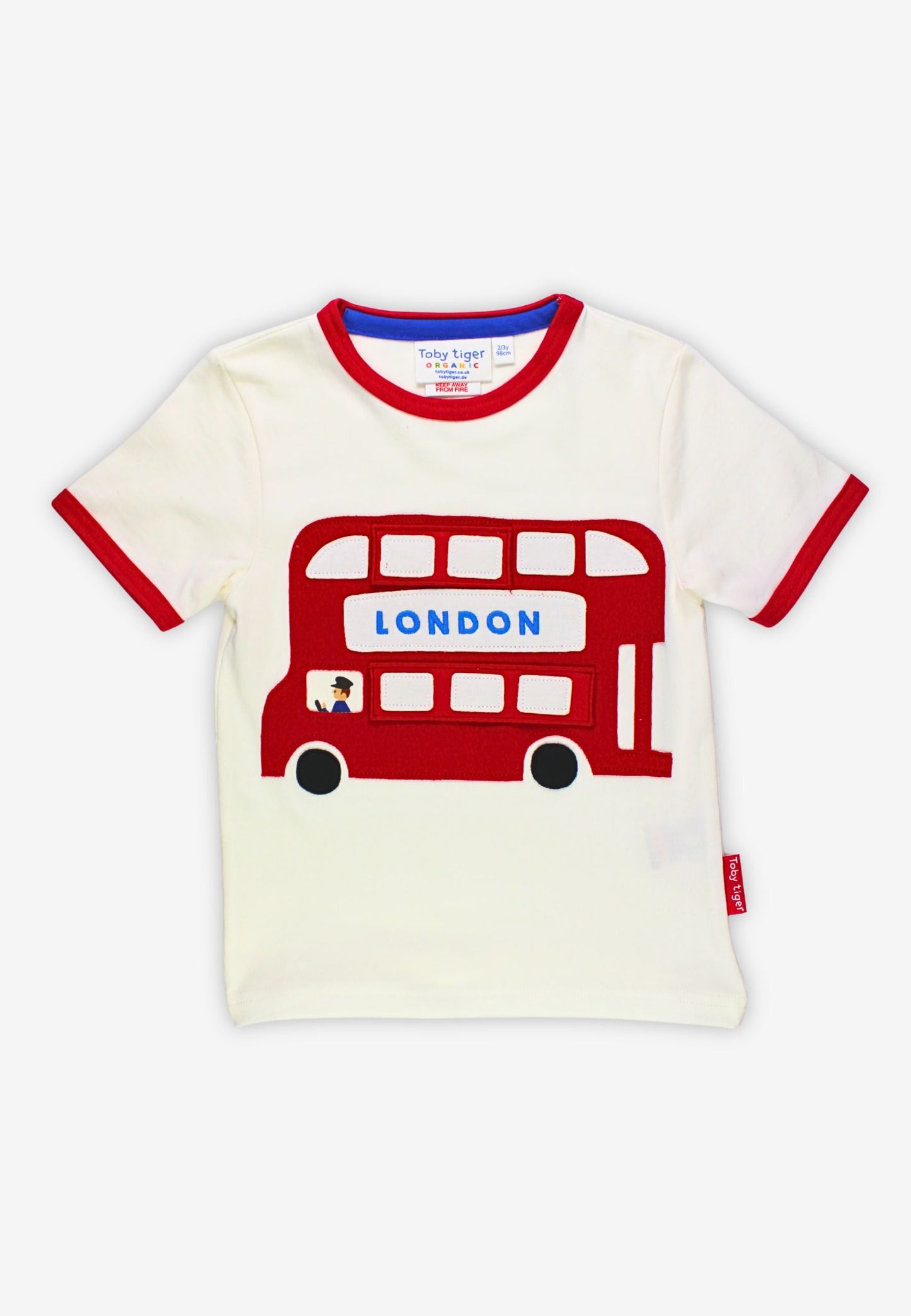 Organic London Bus Applique Short-Sleeved T-Shirt