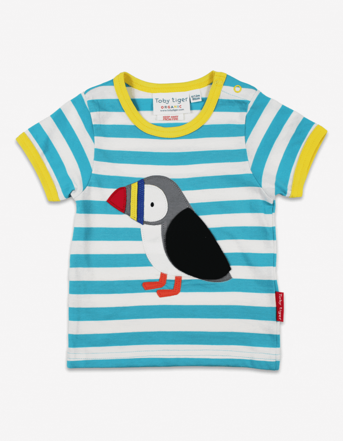 Organic Puffin Applique T-Shirt - Toby Tiger UK Retail