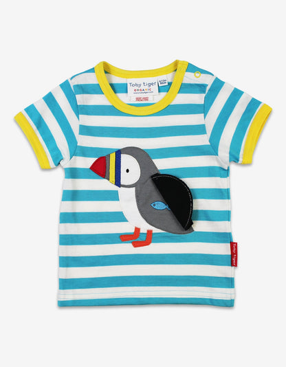 Organic Puffin Applique T-Shirt - Toby Tiger UK Retail