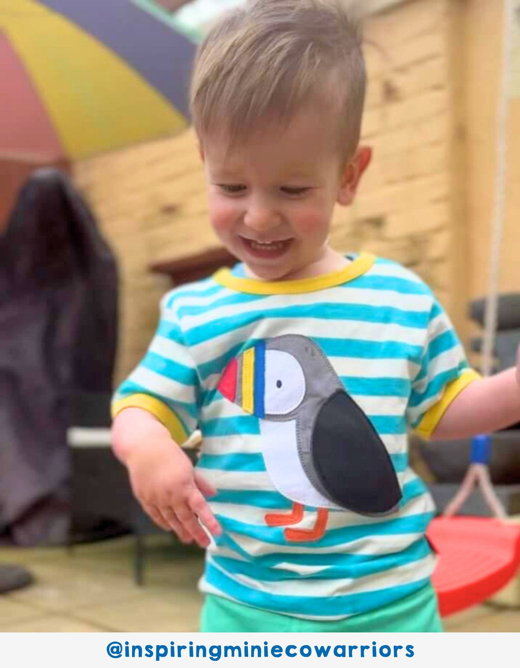 Organic Puffin Applique T-Shirt - Toby Tiger UK Retail