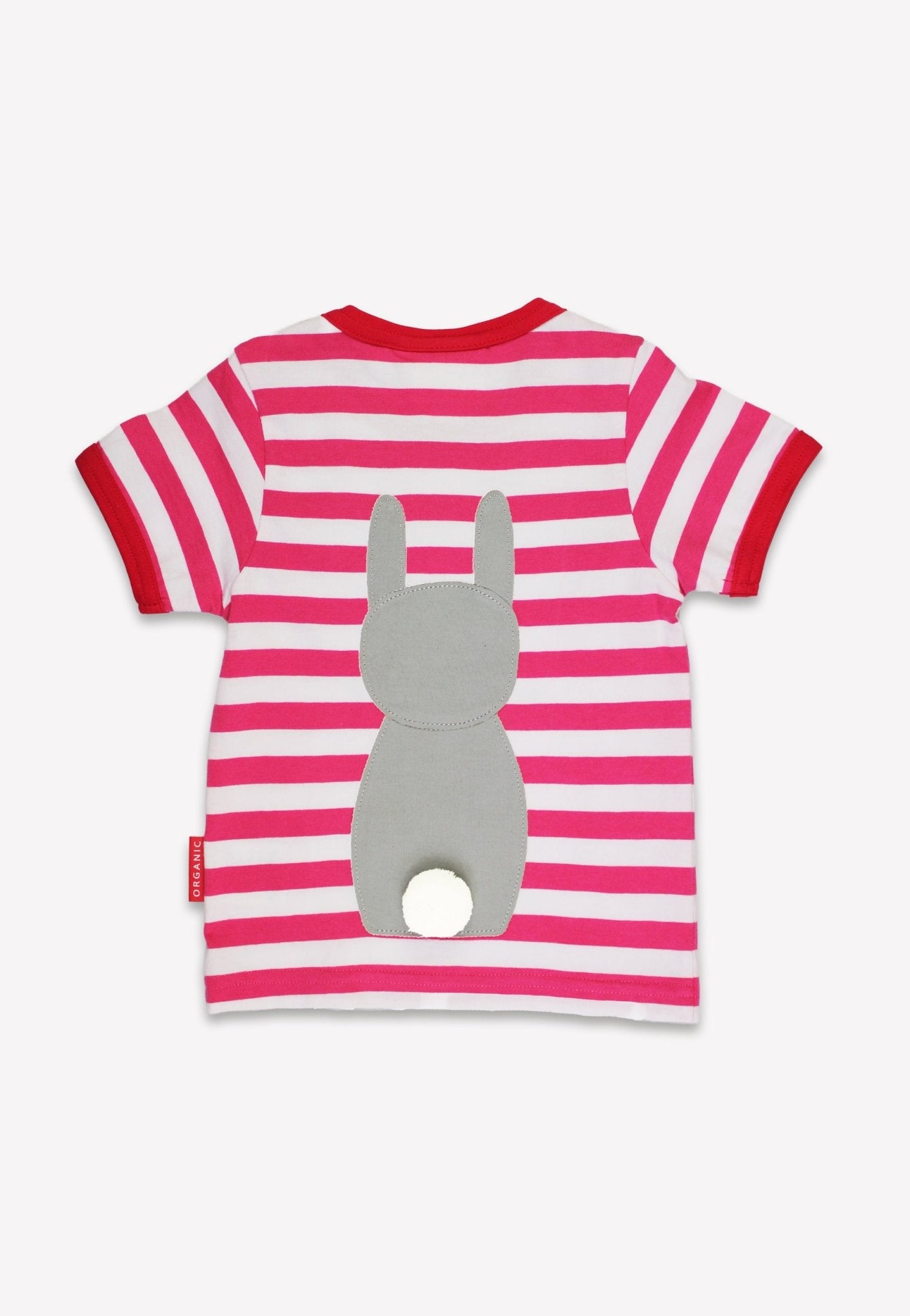 Organic Bunny Applique Short-Sleeved T-Shirt by Toby Tiger, GOTS-certified, vetted by KIDDYKIND
