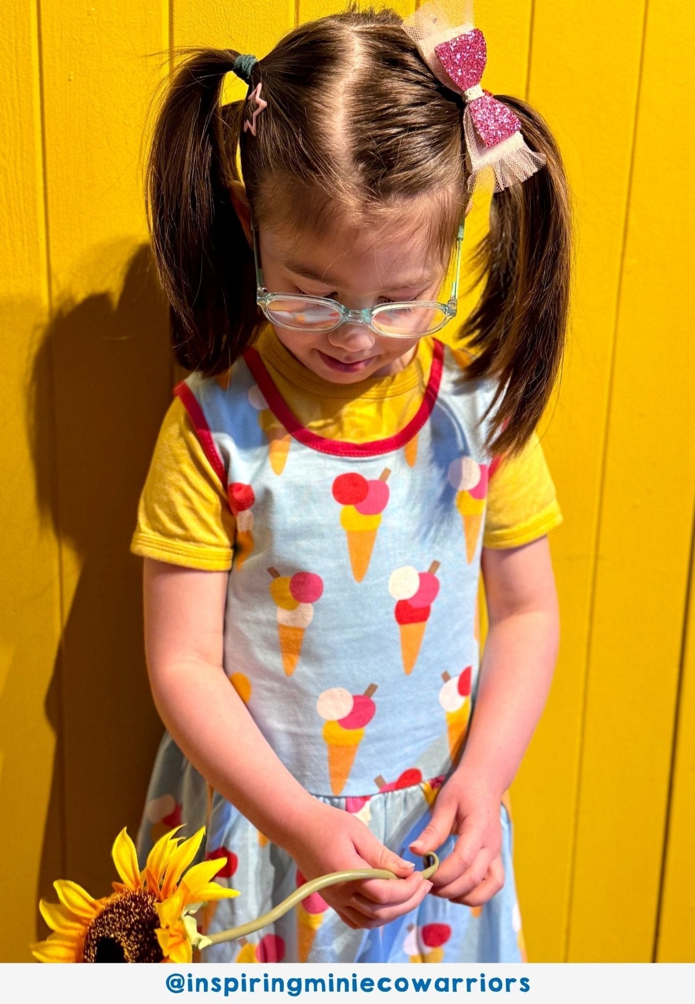 Toby Tiger Organic Ice Cream Cones Print Summer Dress packaging - organic cotton organic cotton kids dress sustainable UK | Kiddykind