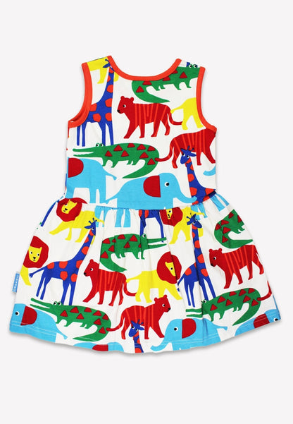 Organic Safari Print Summer Dress - Toby Tiger