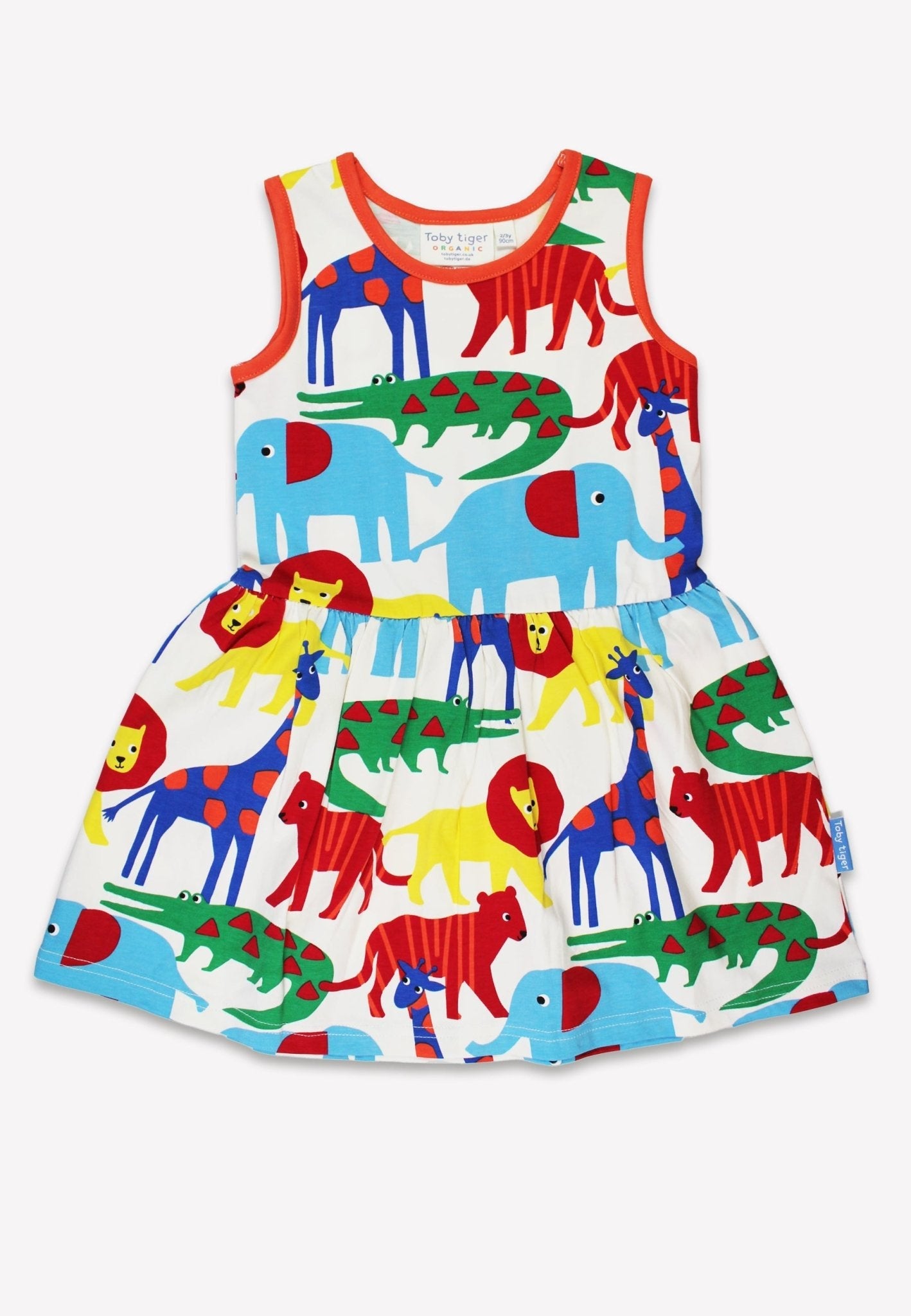 Organic Safari Print Summer Dress - Toby Tiger