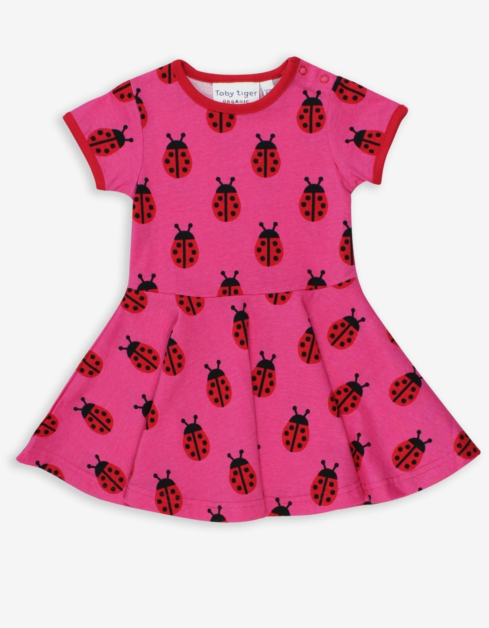 Organic Ladybird Print Skater Dress - Toby Tiger