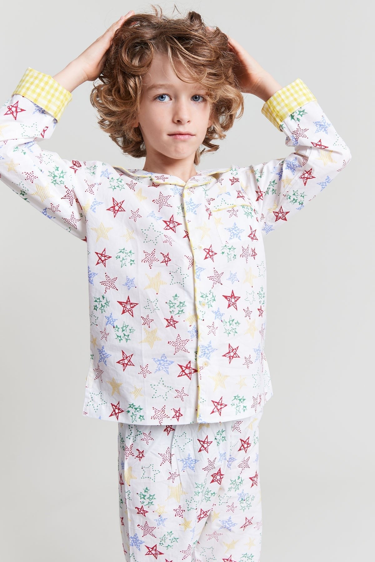 stars shining - organic cotton kids pyjama set - Kutti Lulu