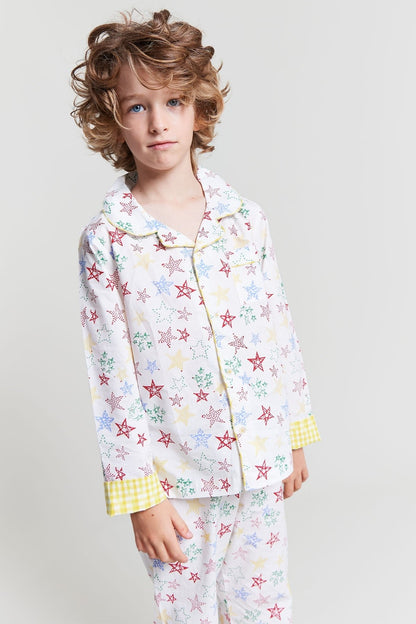 stars shining - organic cotton kids pyjama set - Kutti Lulu