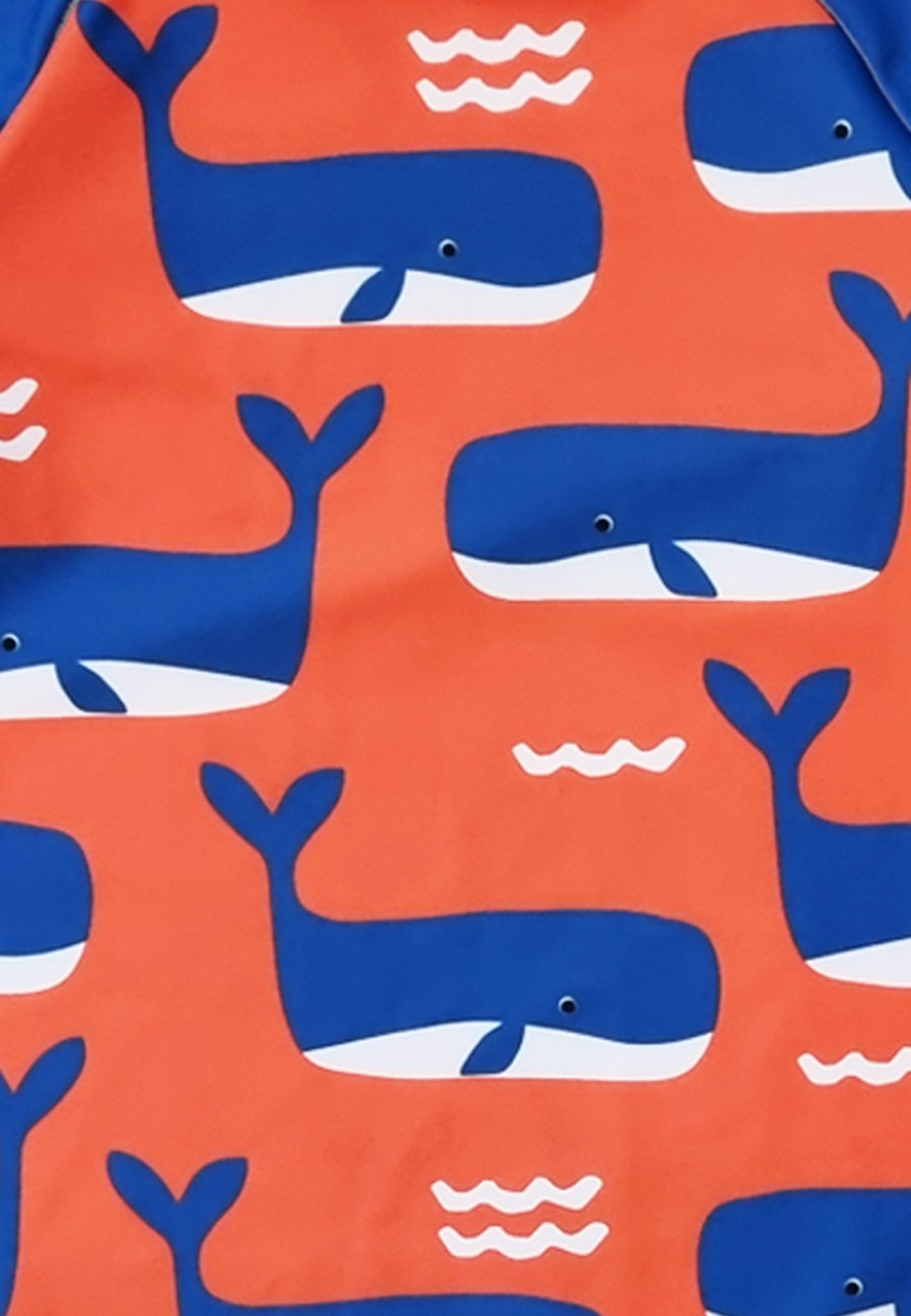 Whale Waves Print Kids' Rash Vest by Toby Tiger, OEKO-TEX certified, vetted by KIDDYKIND