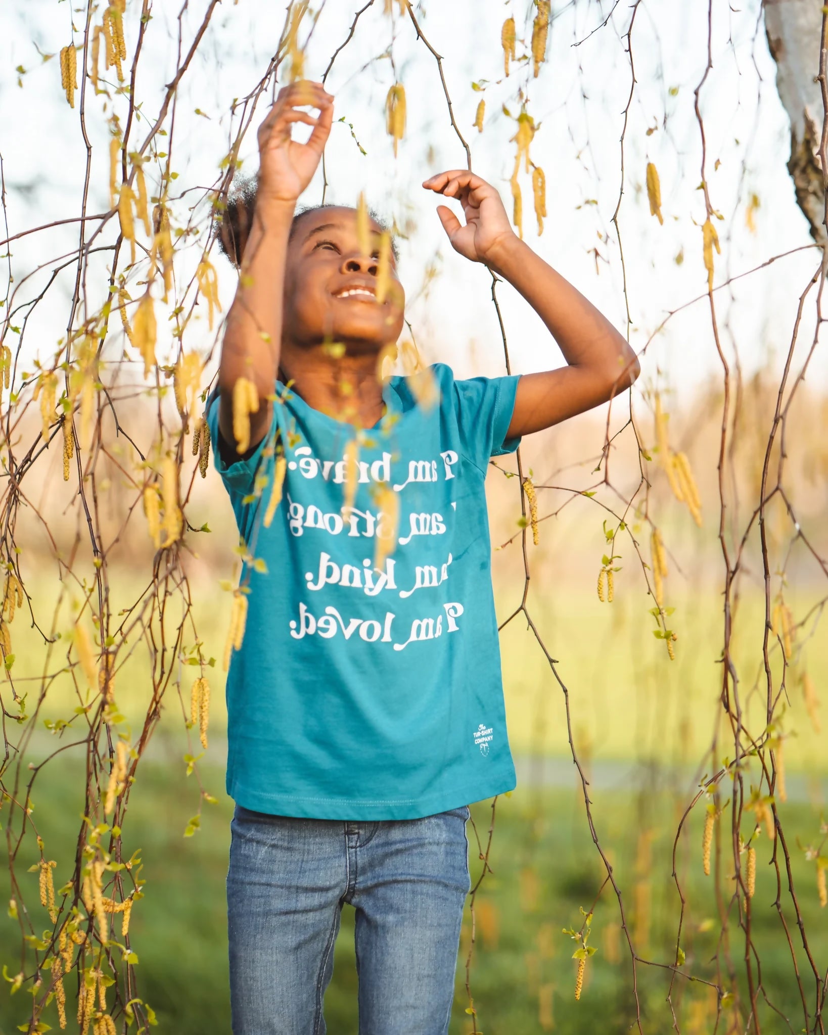 organic cotton kids t-shirt with positive self talk