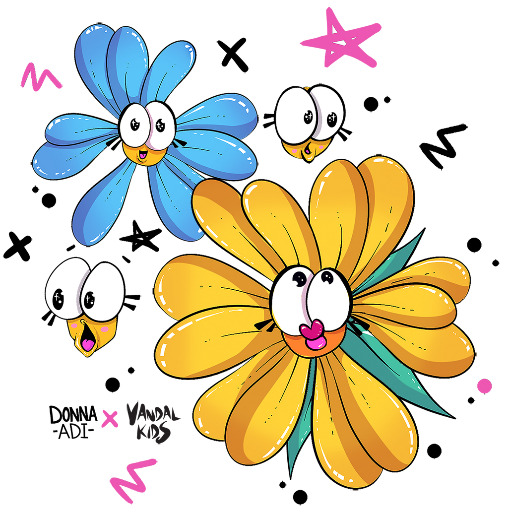 Unisex kids Tank Top - Funky flowers