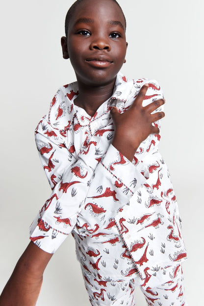 tag - a - saurus tales - organic cotton kids pyjama set - Kutti Lulu