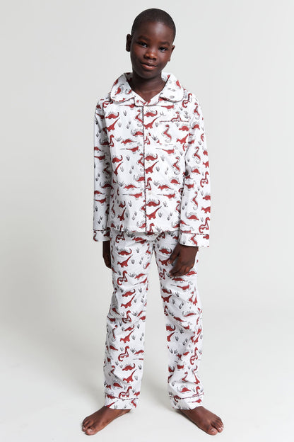 tag - a - saurus tales - organic cotton kids pyjama set - Kutti Lulu