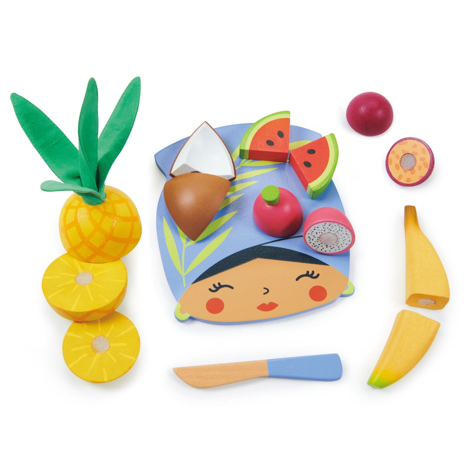 Sustainable Montessori toy: Tropical Fruit Chopping Board | KIDDYKIND