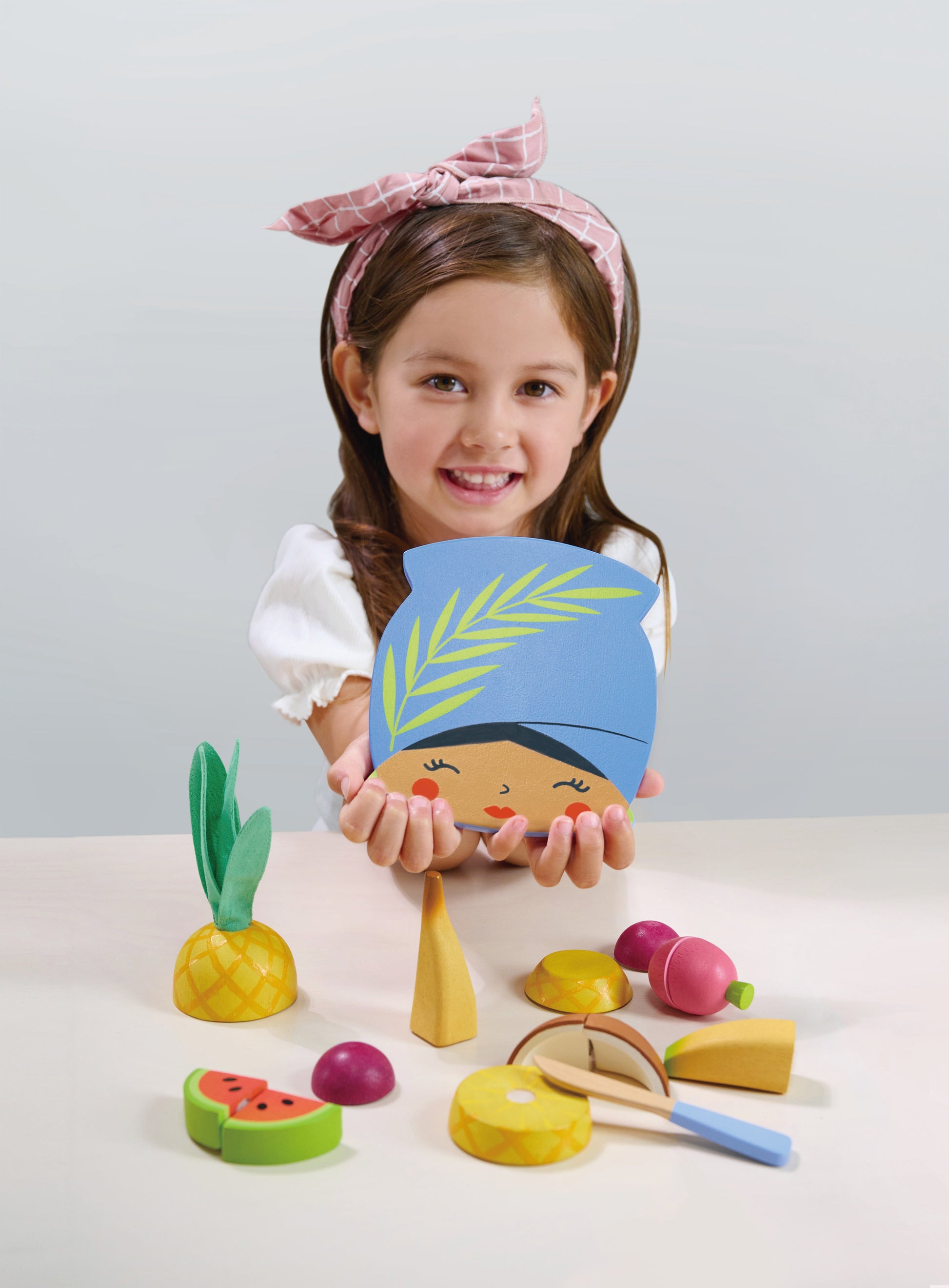 Sustainable Montessori toy: Tropical Fruit Chopping Board | KIDDYKIND