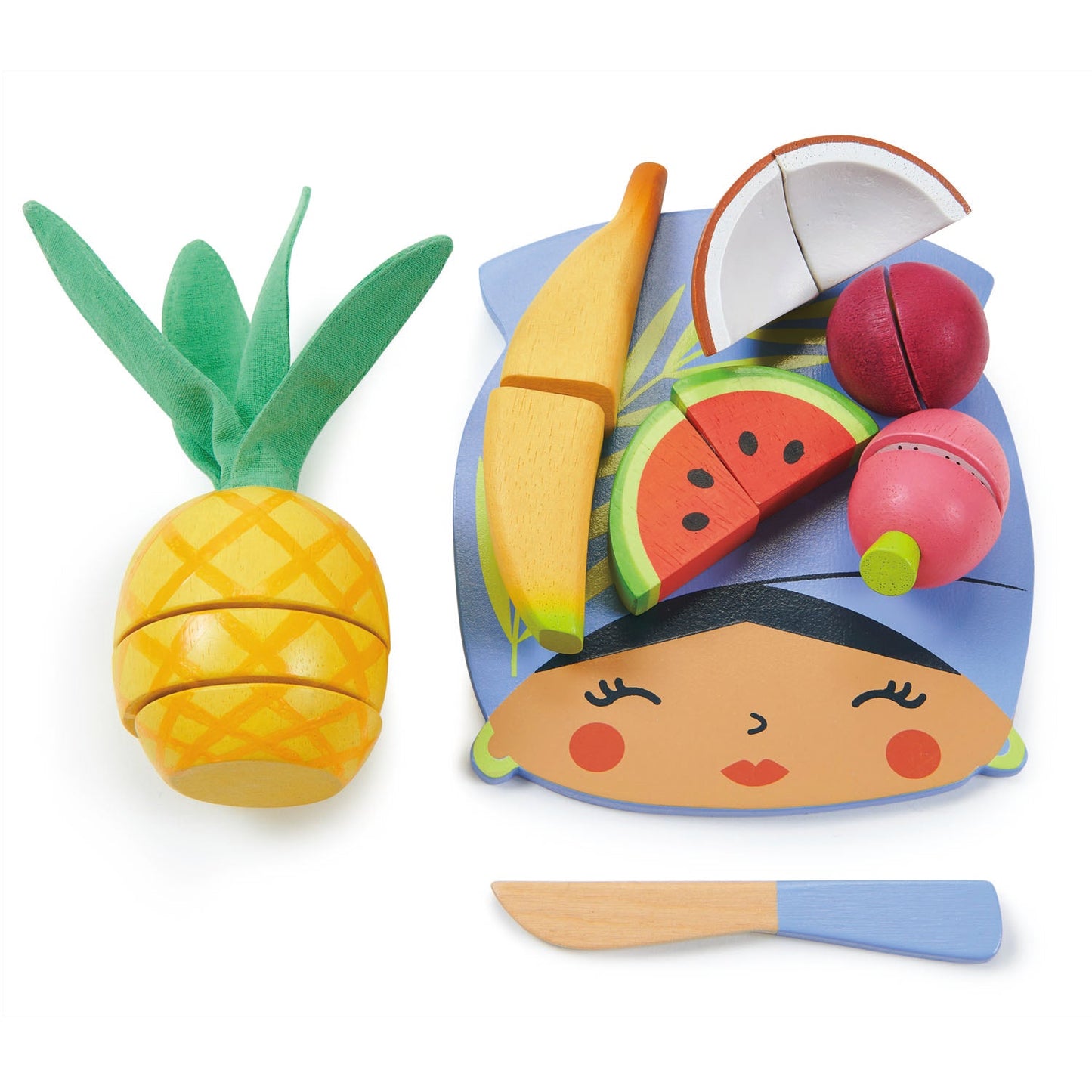 Sustainable Montessori toy: Tropical Fruit Chopping Board | KIDDYKIND