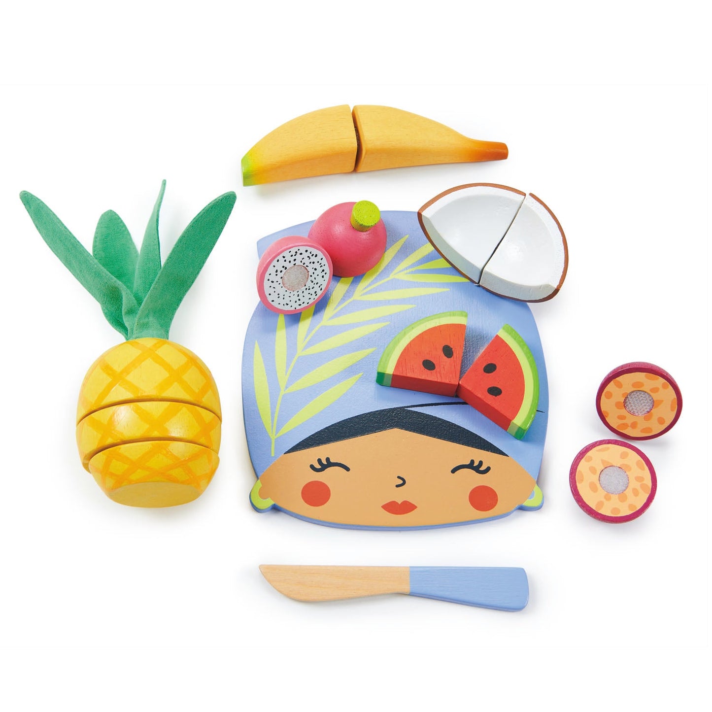 Sustainable Montessori toy: Tropical Fruit Chopping Board | KIDDYKIND